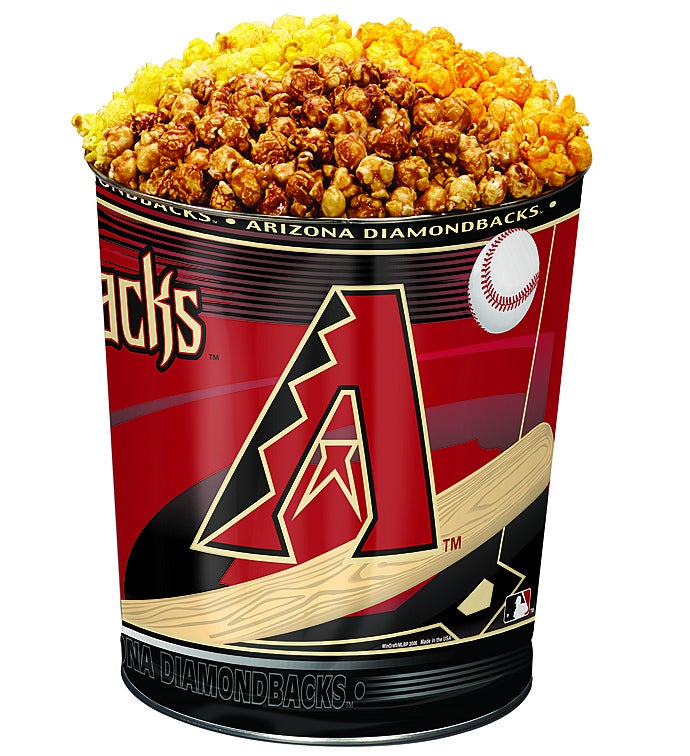 Arizona Diamondbacks 3-Flavor Popcorn Tins - 3 Gallon