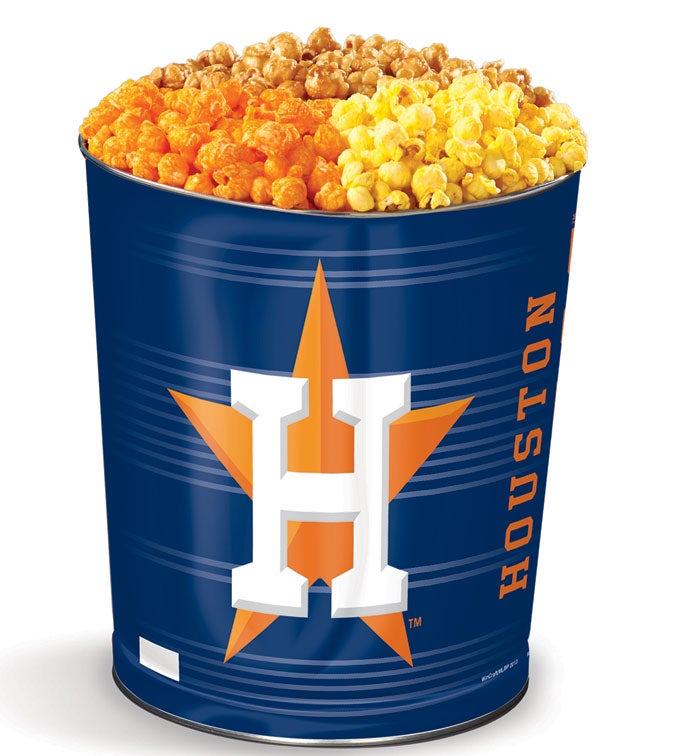 Houston Astros 3 Flavor Popcorn Tins