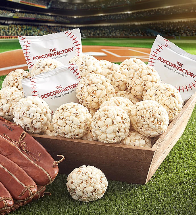 Popcorn Ball Baseballs
