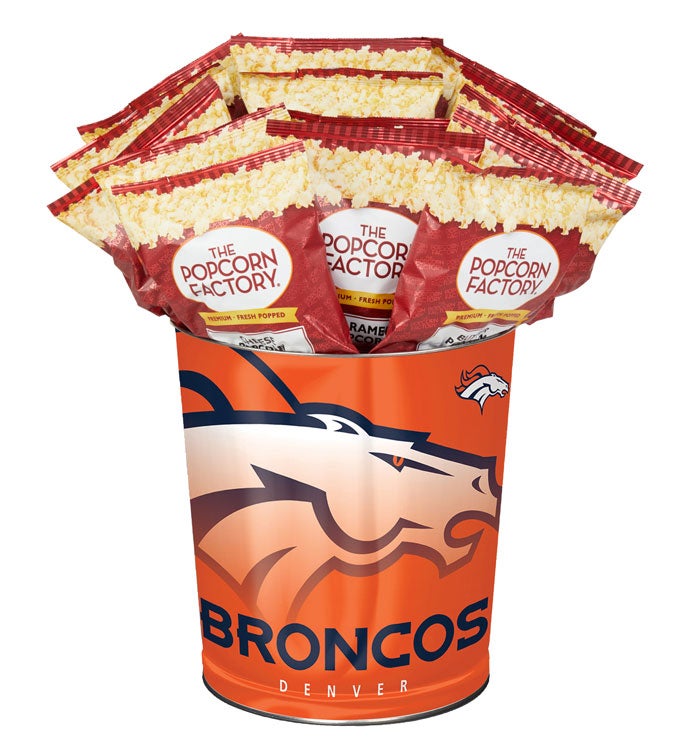 Denver Broncos 3-Flavor Popcorn Tins - 3 Gallon