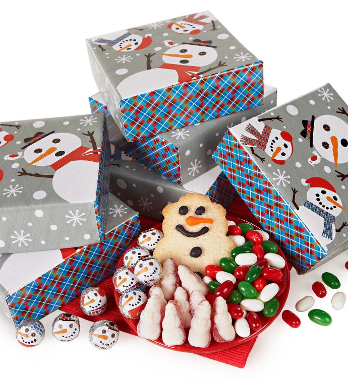 Set of Six Snowtime Treat Boxes