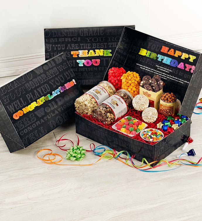 Say It In Color Snacker's Choice Gift Box - Happy Birthday Snacker Choice Box