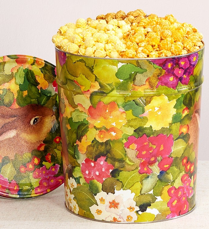 Garden Bunny 3 1/2 Gallon Popcorn Tins