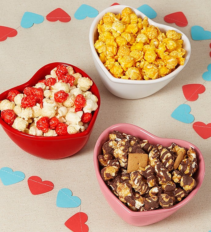 Heart Shaped Popcorn Bowls