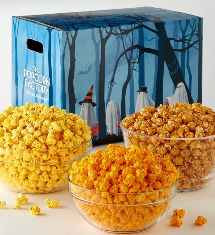 The Popcorn Factory Trick or Trees 3 Flavor Party Box