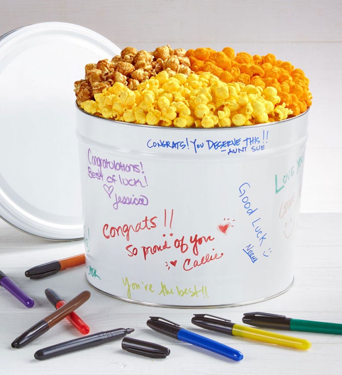 Decorate Your Own Popcorn Tins - 2-Gallon 3-Flavor (Dry Erase Markers)