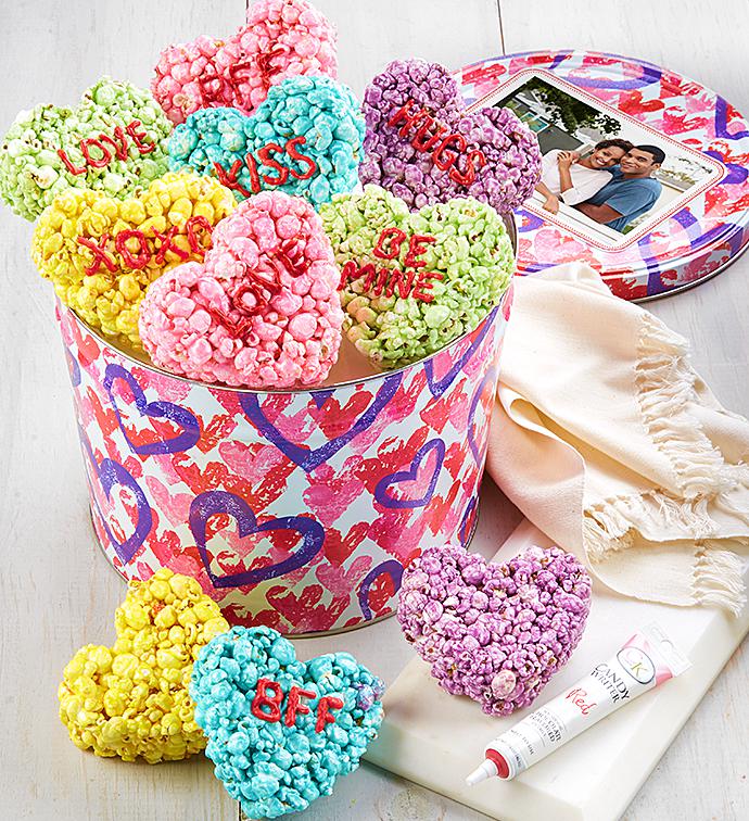 Conversation Hearts Popcorn Heart Decorating Kit