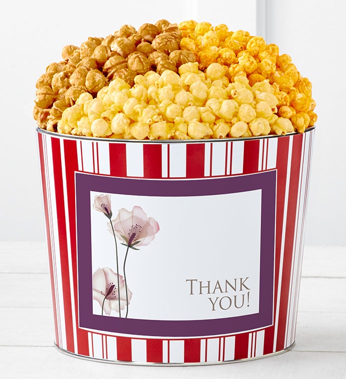 Tins With Pop® Thank You Purple Flowers