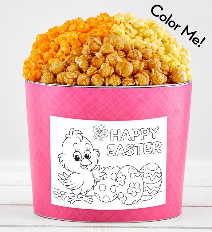 Tins With Pop® Happy Easter Chic With Eggs Color Me