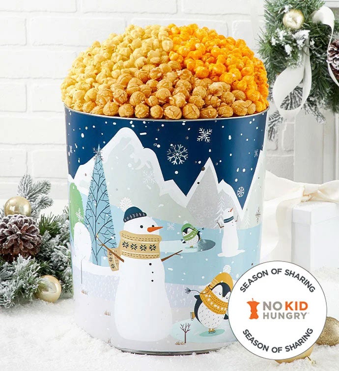Frosty Fun 3 1/2 Gallon 3 Flavor Popcorn Tin
