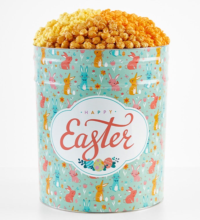 Hippity Hoppity 6 1/2 Gallon 3 Flavor Popcorn Tin