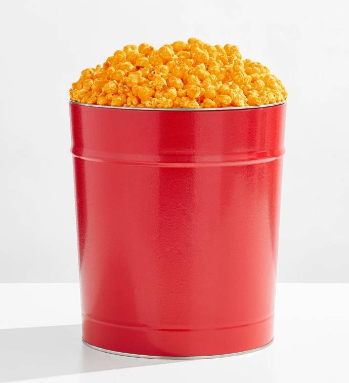 Simply Red 3 1/2 Gallon Cheese Popcorn Tin