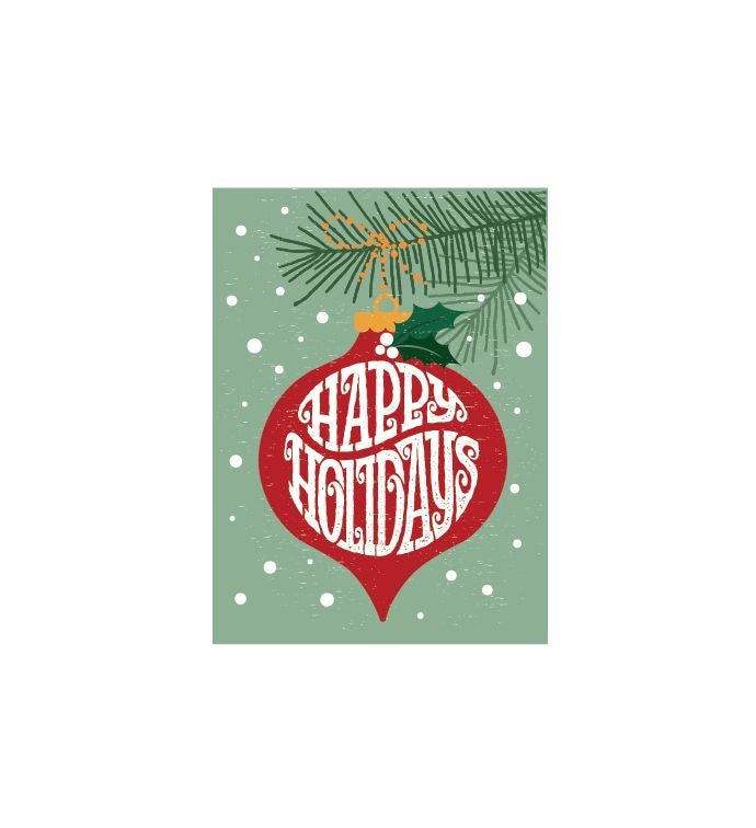 Happy Holidays Ornament Greeting Card
