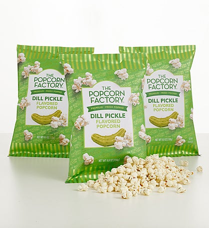 3 Count Dill Pickle Popcorn Bags