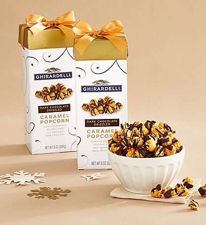 2pk Ghirardelli® Dark Chocolate Drizzled Caramel Popcorn