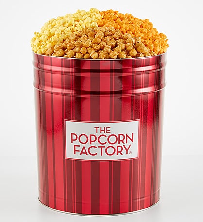 Retro 6 1/2 Gallon 3 Flavor Popcorn Tin