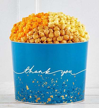 Thank You 2 Gallon 3 Flavor Popcorn Tin
