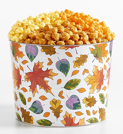 Fall Splendor 2 Gallon 3 Flavor Popcorn Tin
