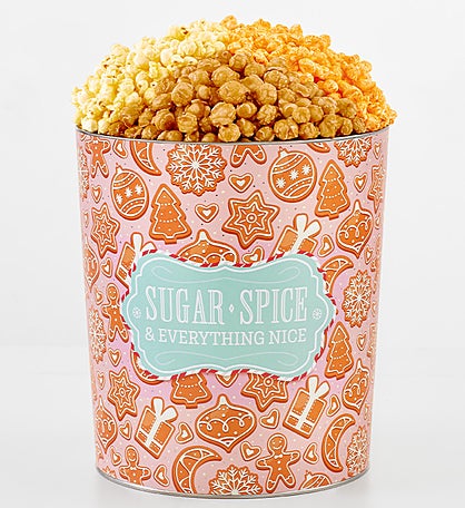 Gingerbread Dreams 3 1/2 Gallon 3 Flavor Popcorn Tin