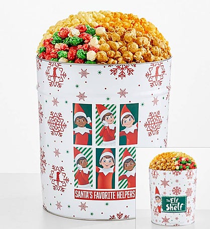 The Elf On The Shelf® 3 1/2 Gallon 4 Flavor Popcorn Tin