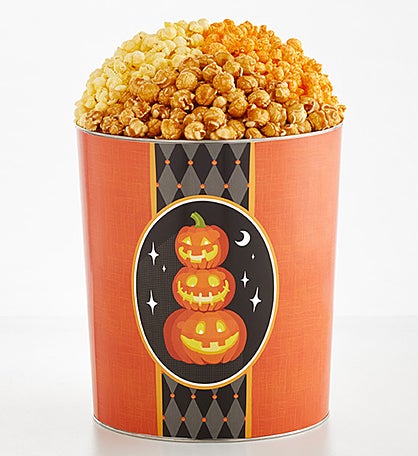 Halloween Delight 3 1/2 Gallon 3 Flavor Popcorn Tin
