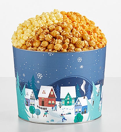 Winter Wonderland 2 Gallon 3 Flavor Popcorn Tin