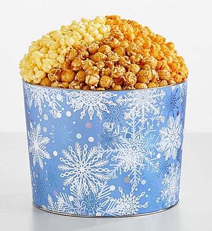 Let it Snow 2 Gallon 3 Flavor Popcorn Tin