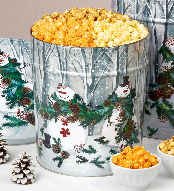 Garland Snowman Popcorn Tin