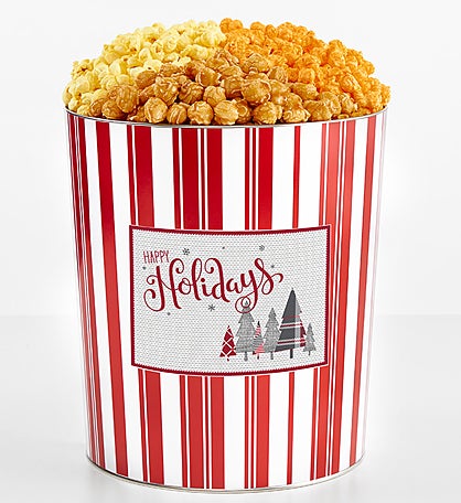 Tins With Pop® 3.5 Gallon Happy Holiday Plaid Trees 3 Flavor