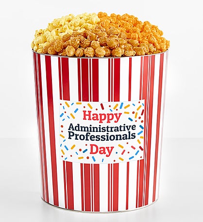 Tins With Pop® Happy Administrative Professionals Day Confetti 3.5 Gallon Tin