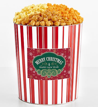 Tins With Pop® 3.5 Gallon Merry Christmas & Happy New Year 3 Flavor