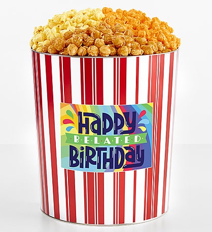 Tins With Pop® 3.5 Gallon Happy Belated Birthday