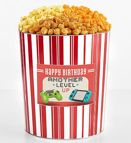 Tins With Pop® 3.5 Gallon Happy Birthday Another Level Up