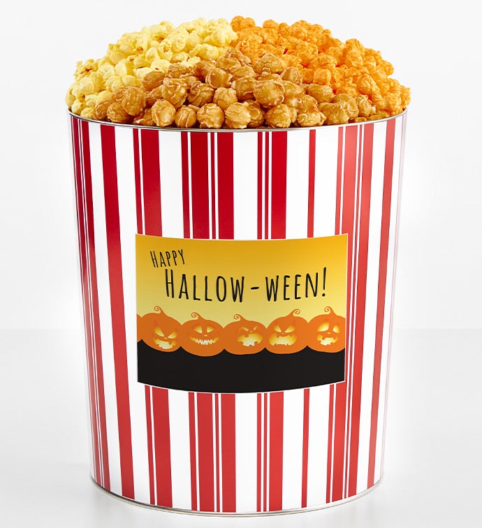 Tins With Pop® 3.5 Gallon Happy Halloween Pumpkins Ghostly Grins