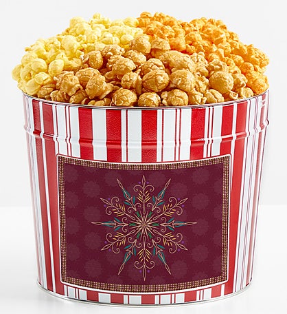 Tins With Pop® Gold Snowflake - Maroon