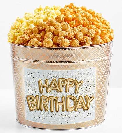 Tins With Pop&reg; Happy Birthday Gold Balloons