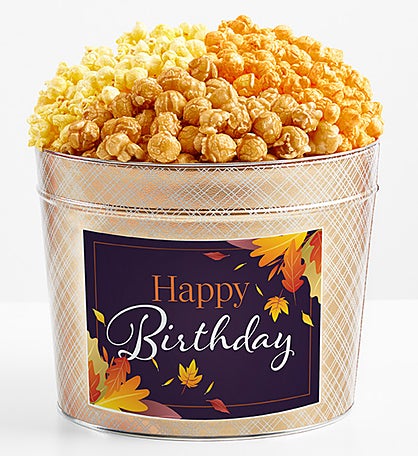 Tins With Pop® Happy Birthday Fall Leaves