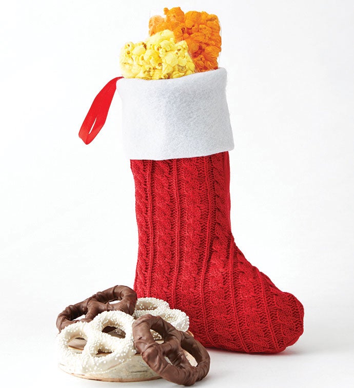 Red Knit Christmas Stocking