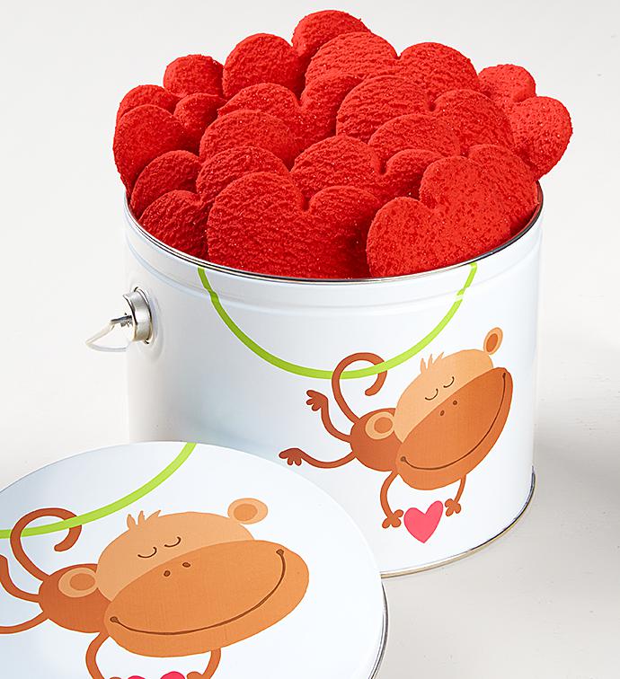 Monkey Love Heart Cookies