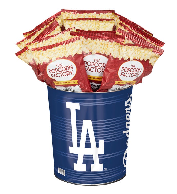 Los Angeles Dodgers 3 Flavor Popcorn Tins