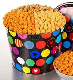2 Gallon Happy Hearts 3 Flavor Popcorn Tin
