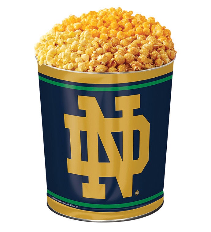 3 Gallon Notre Dame 3 Flavor Popcorn Tin