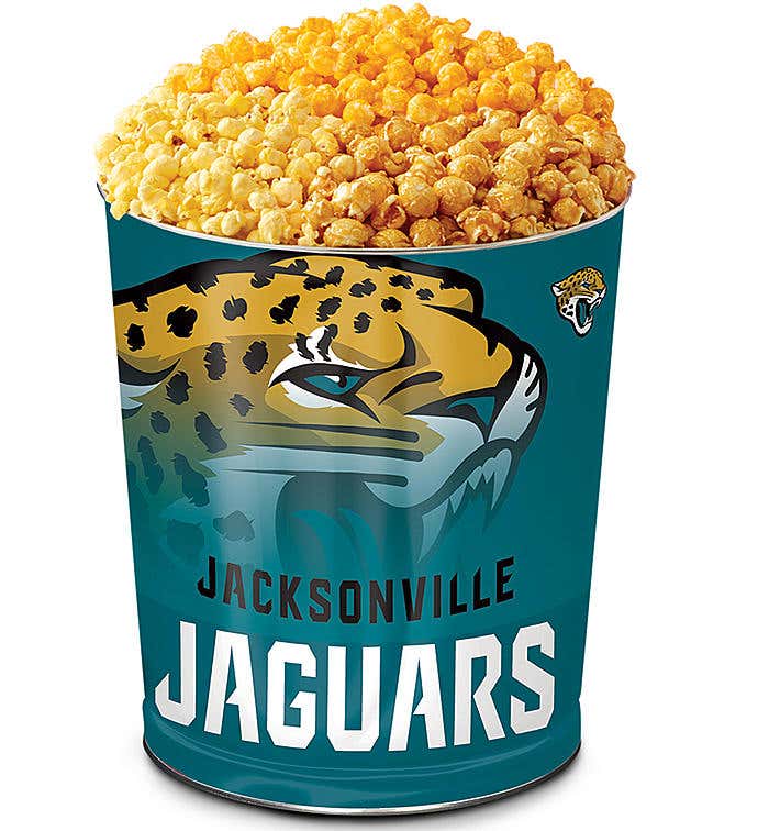 Jacksonville Jaguars 3Flavor Popcorn Tins The Popcorn Factory 32579