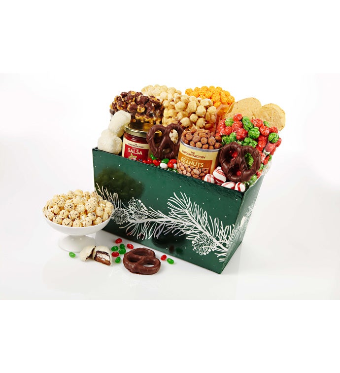 Snowy Pine Celebration Basket