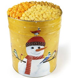 Frosty Friends 6 1/2 Gallon 3 Flavor Popcorn Tin