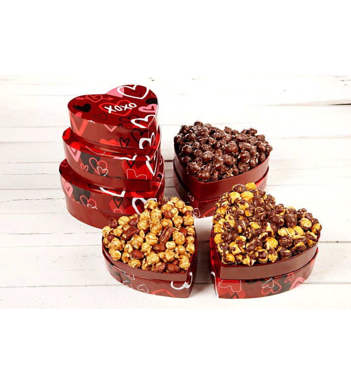 3 Tier Heart Shaped Caramel Lovers Stack