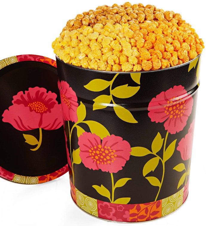 Summer Poppies 3 Flavor Popcorn Tin