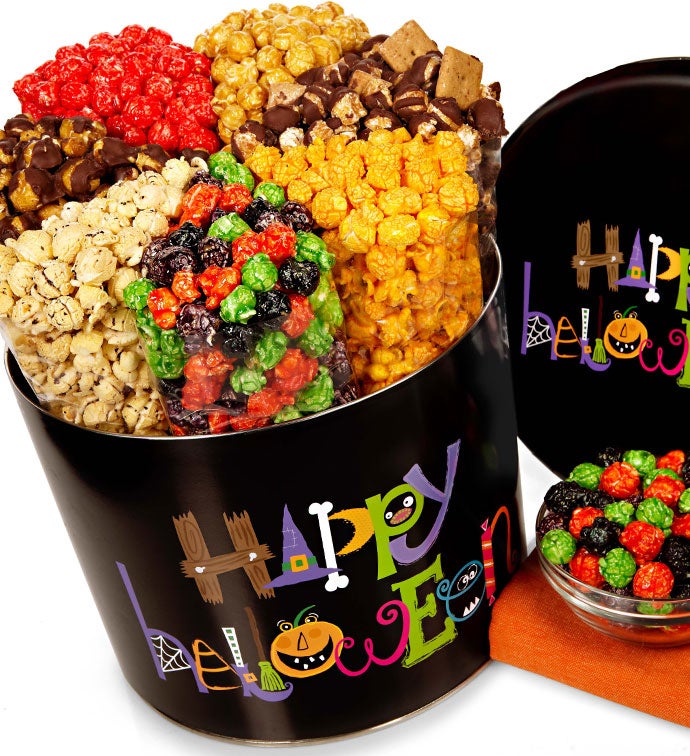 Happy Halloween / Halloween Party Popcorn Tins