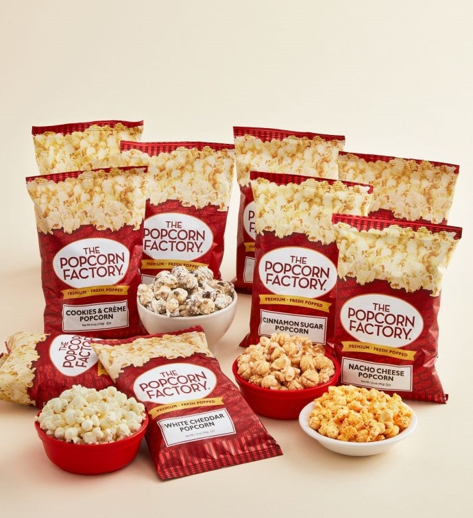 Flavored Popcorn Sampler 18 Pack The Popcorn Factory