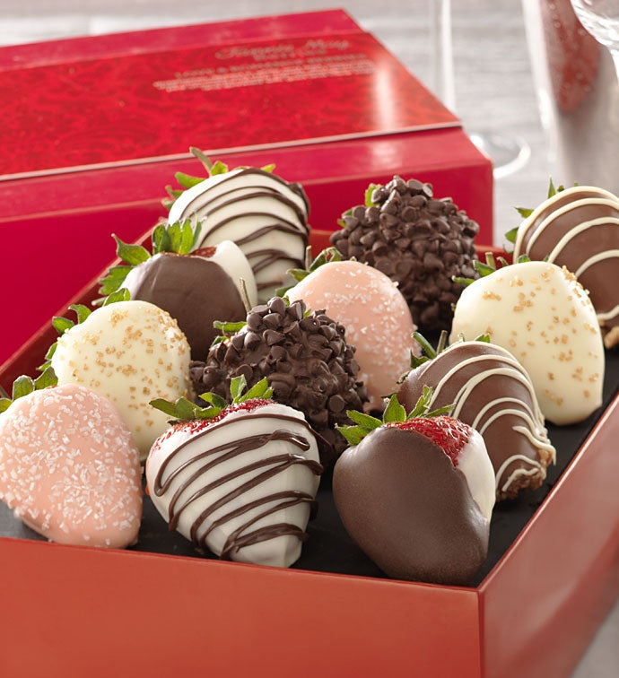 Full Dozen Love & Romance Chocolate Dipped Strawberries